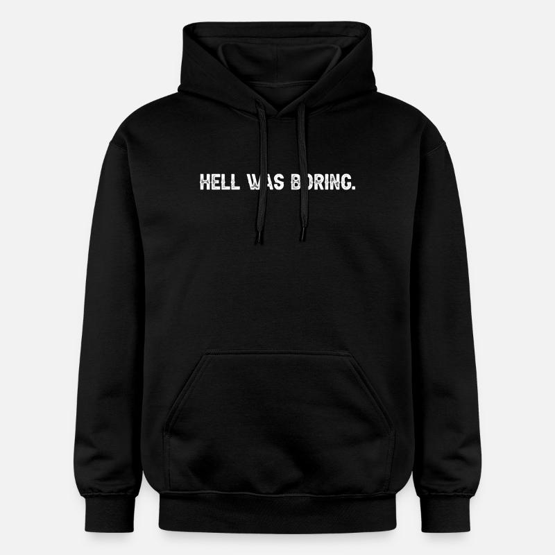 Hell Was Boring - Gildan Unisex Softstyle® Midweight Hoodie - black