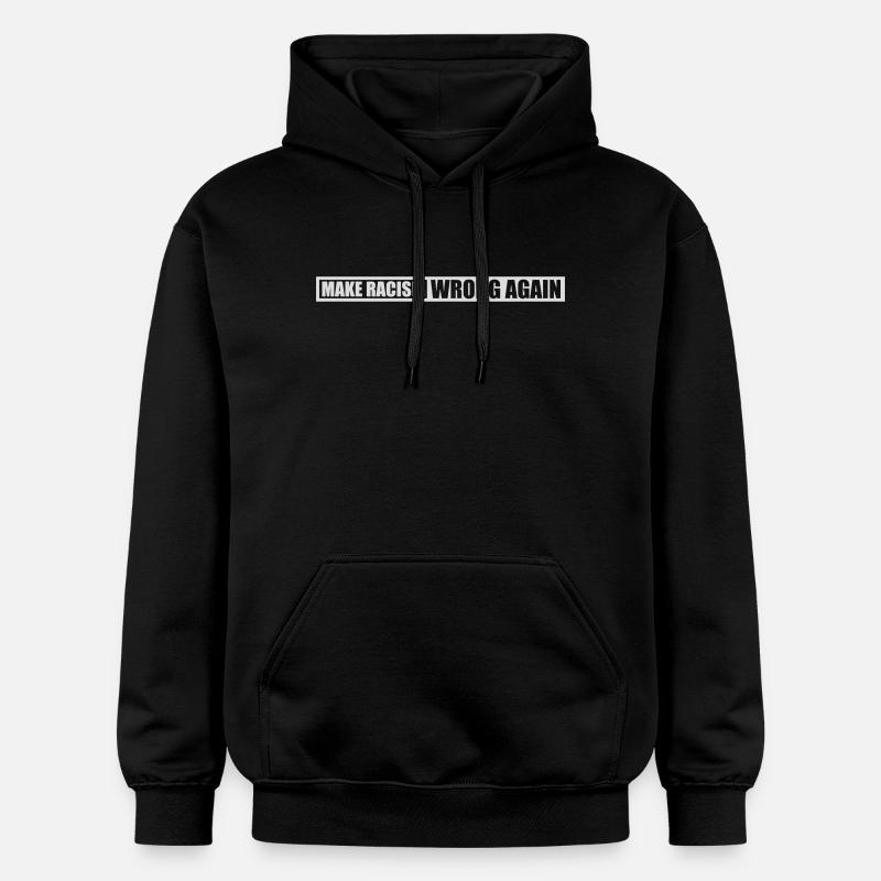 Rendre le racisme faux - Sweat à capuche Softstyle® Gildan Unisexe - noir