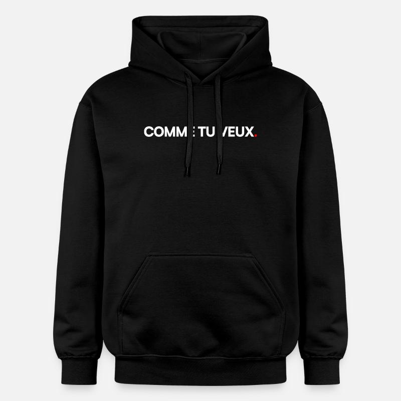 COMME TU VEUX | Humour minimal expression - Sweat à capuche Softstyle® Gildan Unisexe - noir