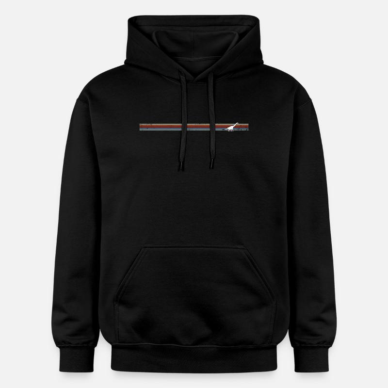 Brachiosaure rétro - Sweat à capuche Softstyle® Gildan Unisexe - noir