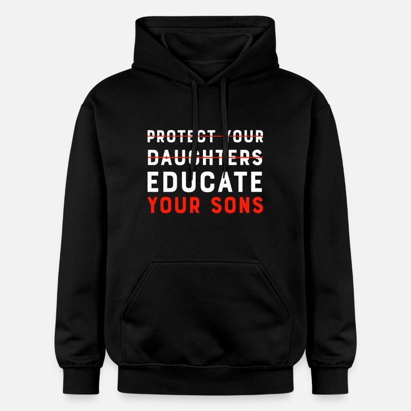 Éduquez votre fils - Sweat à capuche Softstyle® Gildan Unisexe - noir