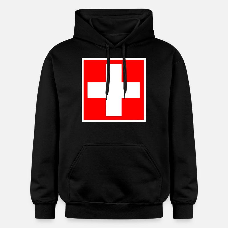 suisse - Sweat à capuche Softstyle® Gildan Unisexe - noir