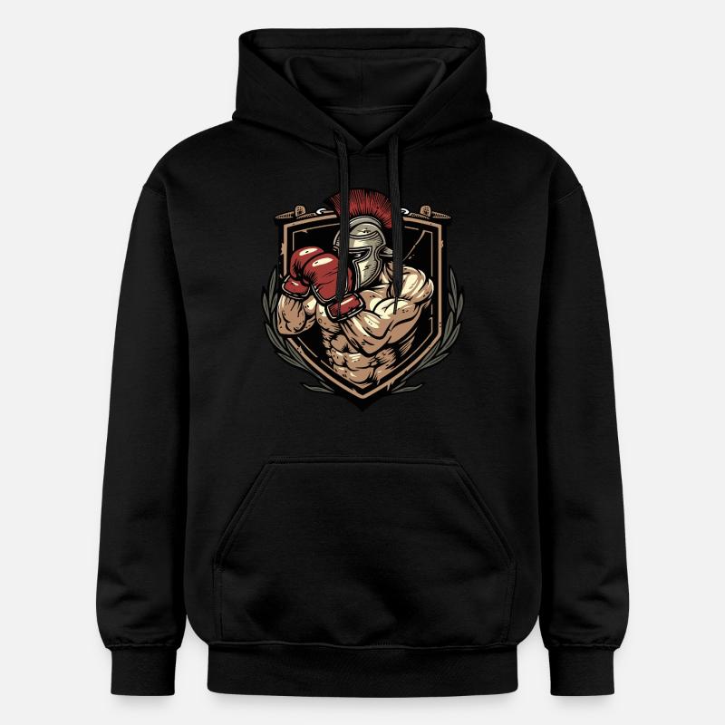 Spartan Boxer MMA Logo - Sweat à capuche Softstyle® Gildan Unisexe - noir