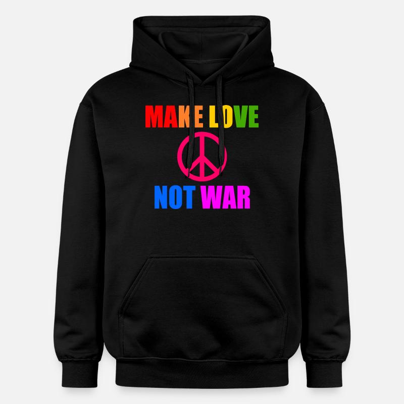 Make love not war - Sweat à capuche Softstyle® Gildan Unisexe - noir