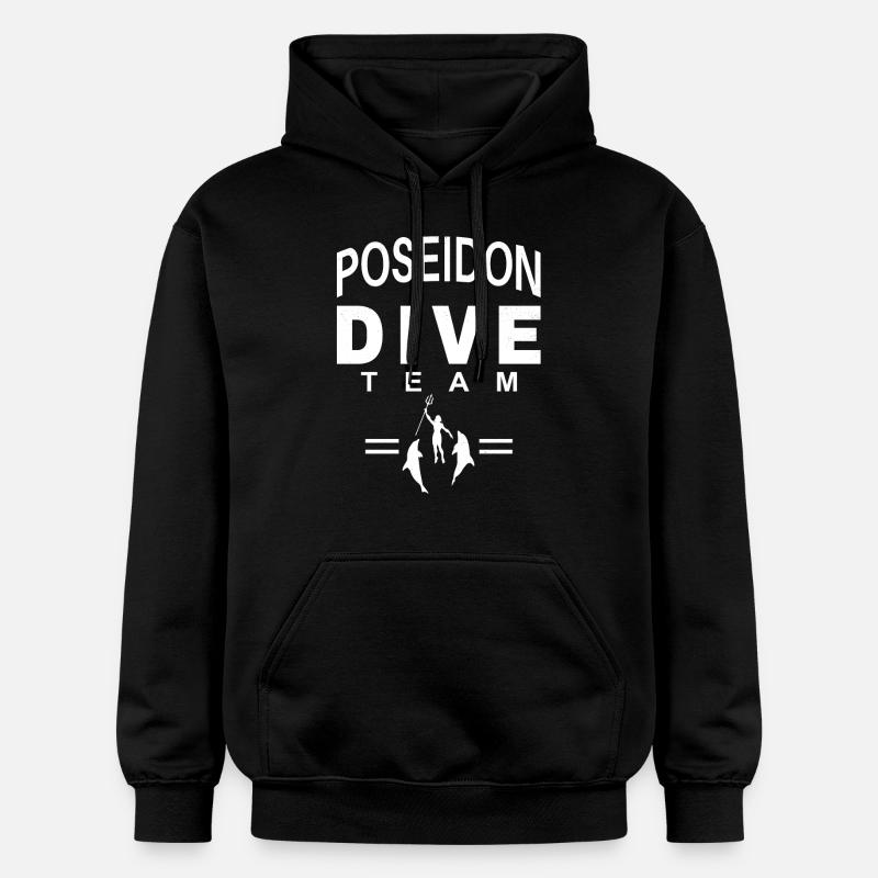 Équipe de plongée Poséidon - Sweat à capuche Softstyle® Gildan Unisexe - noir