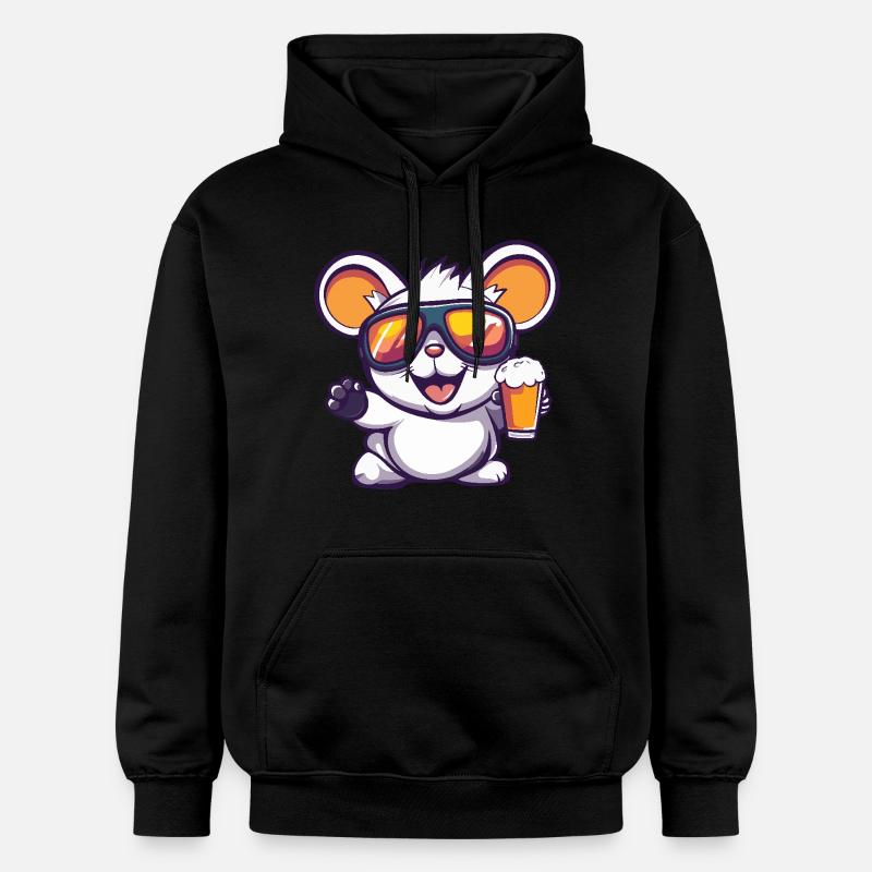 Bière après-ski Mouse - Sweat à capuche Softstyle® Gildan Unisexe - noir