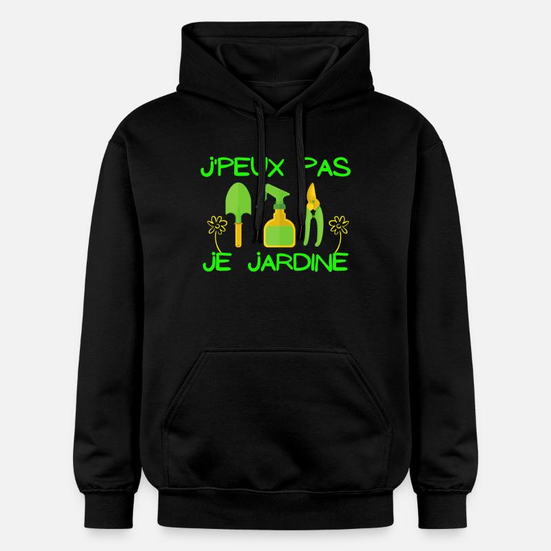 jardiner, jardinage, fan de jardinage - Sweat à capuche Softstyle® Gildan Unisexe - noir