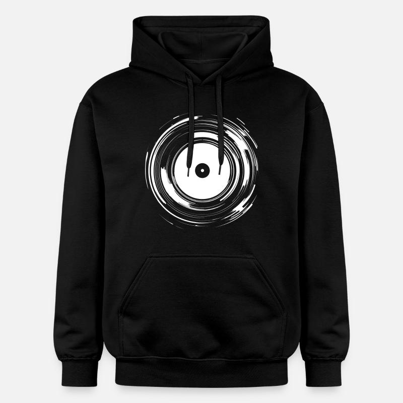 Platine vinyle Disc Jockey - Sweat à capuche Softstyle® Gildan Unisexe - noir