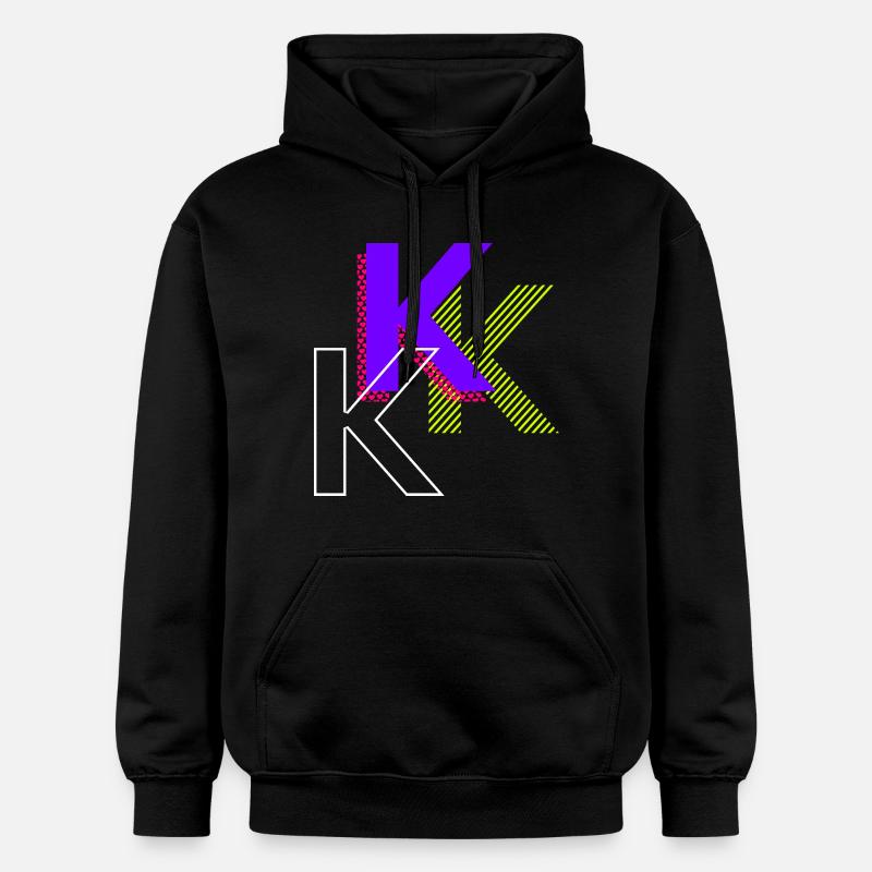 k - Conception de graffitis - Sweat à capuche Softstyle® Gildan Unisexe - noir