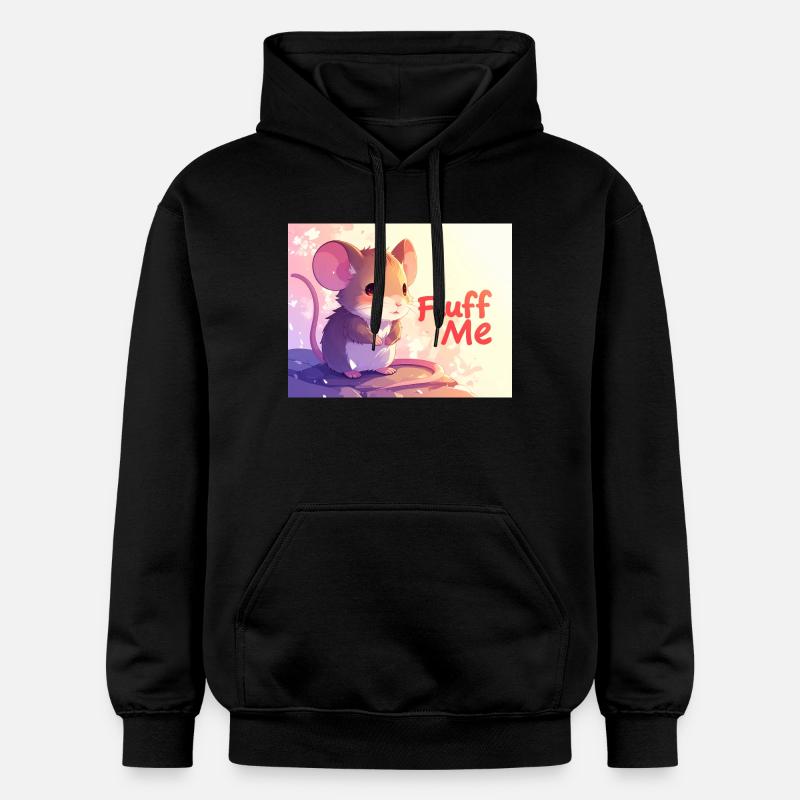 Souris Fluff me - Sweat à capuche Softstyle® Gildan Unisexe - noir