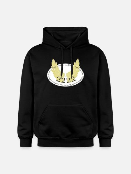 Engelsflügel mit Engelsnummer 2222 - Gildan Unisex Softstyle® Midweight Hoodie - Schwarz
