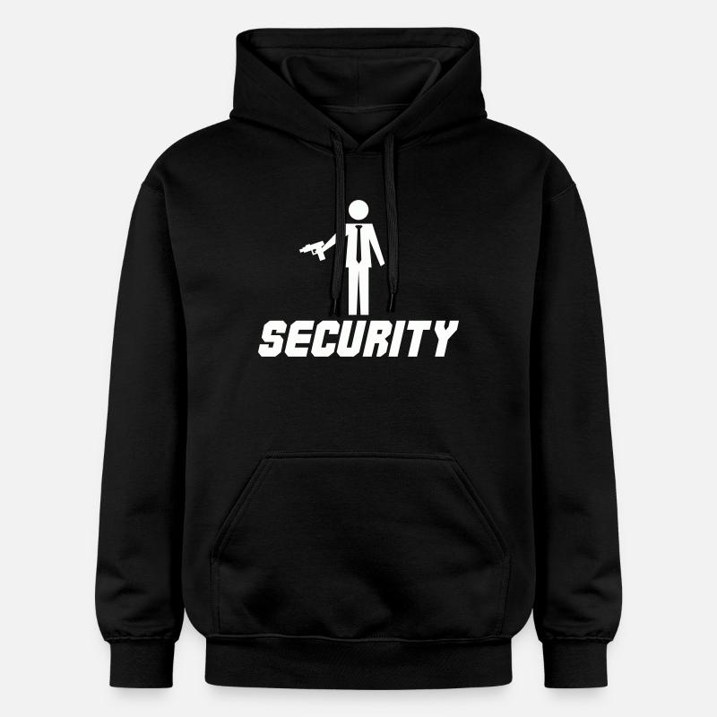 Security mit Waffe - Gildan Unisex Softstyle® Midweight Hoodie - Schwarz