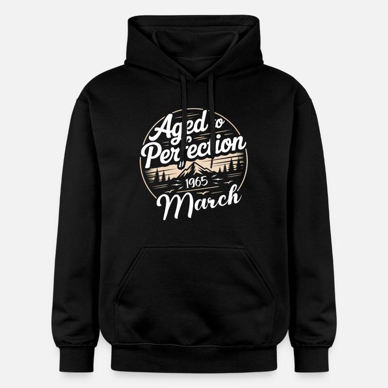Cadeau d’anniversaire mars 1965 - Sweat à capuche Softstyle® Gildan Unisexe - noir