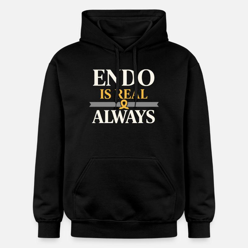 Sensibilisation à l’endométriose Guerrier de l’endo - Sweat à capuche Softstyle® Gildan Unisexe - noir