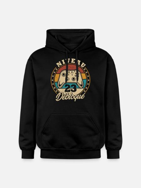 Niveau 23 débloque - Sweat à capuche Softstyle® Gildan Unisexe - noir