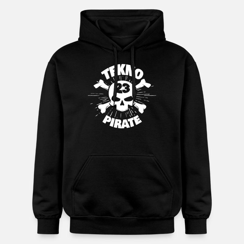 Tekno Pirate 23 - Sweat à capuche Softstyle® Gildan Unisexe - noir