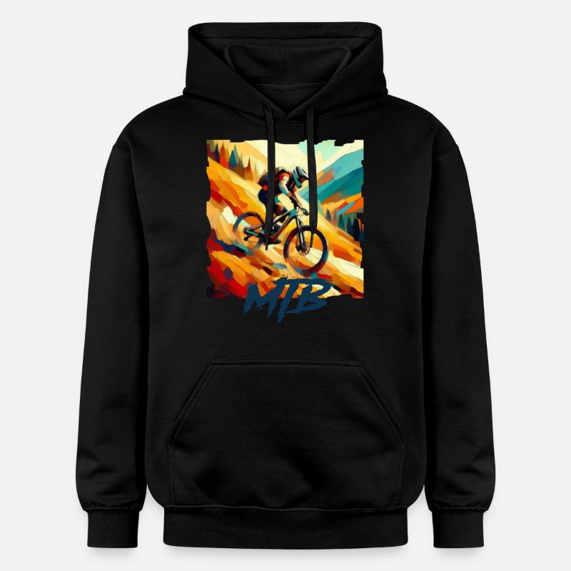 Vélo VTT - Sweat à capuche Softstyle® Gildan Unisexe - noir