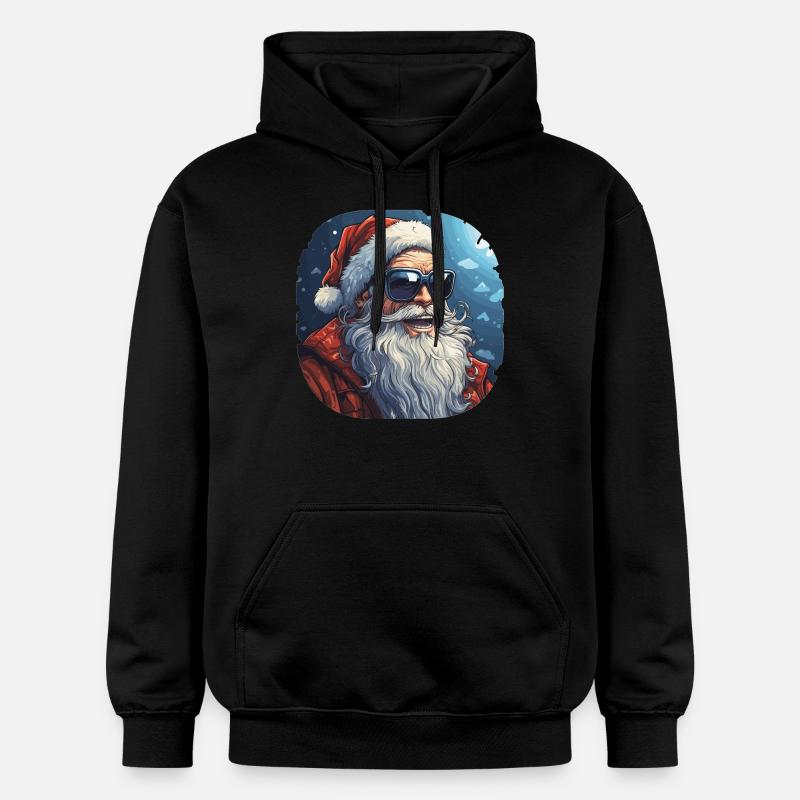 Père Noël - illustration - Sweat à capuche Softstyle® Gildan Unisexe - noir
