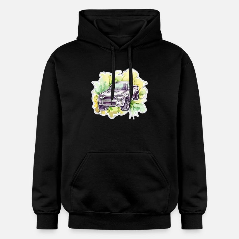 Voiture - Illustration - Sweat à capuche Softstyle® Gildan Unisexe - noir