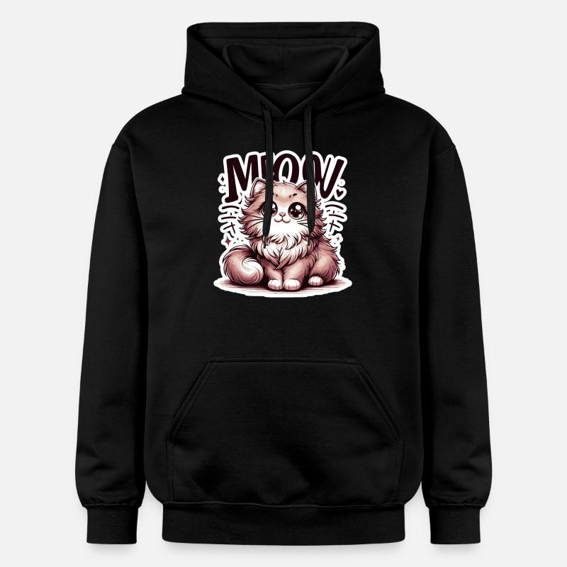 Miaou - Illustration de chat - Sweat à capuche Softstyle® Gildan Unisexe - noir