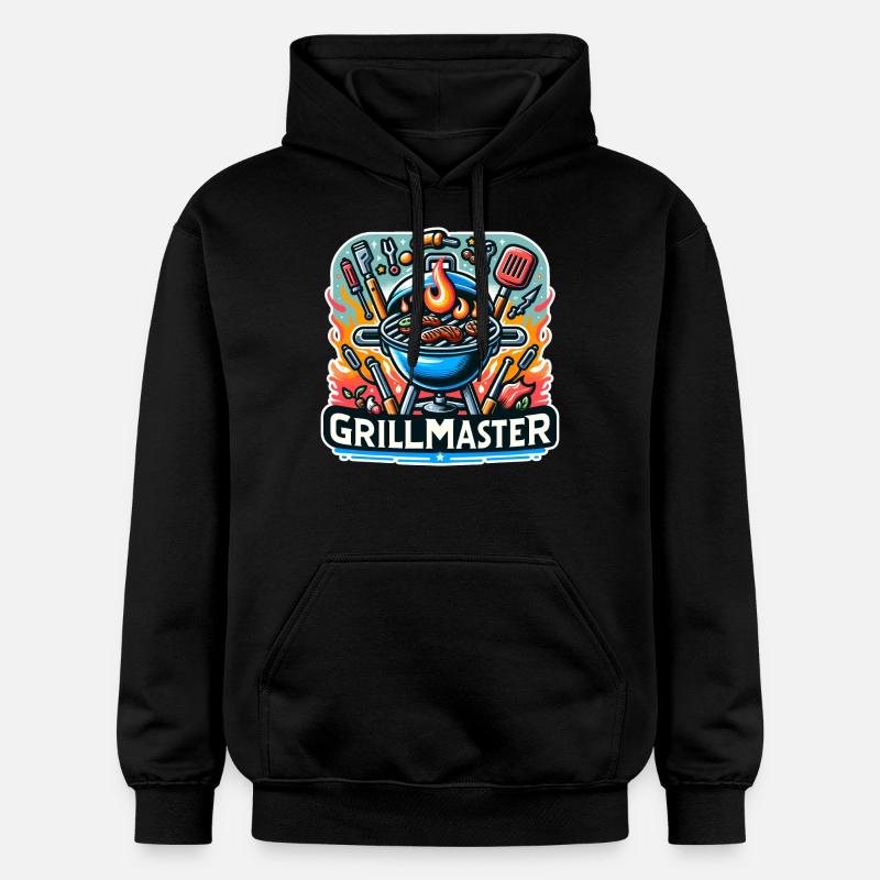 GrillMaster - Illustration de gril - Sweat à capuche Softstyle® Gildan Unisexe - noir