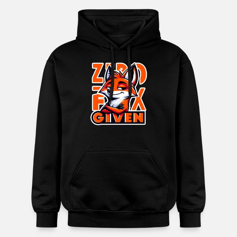 Zero Given - Fox Illustration - Gildan Unisex Softstyle® Midweight Hoodie - black