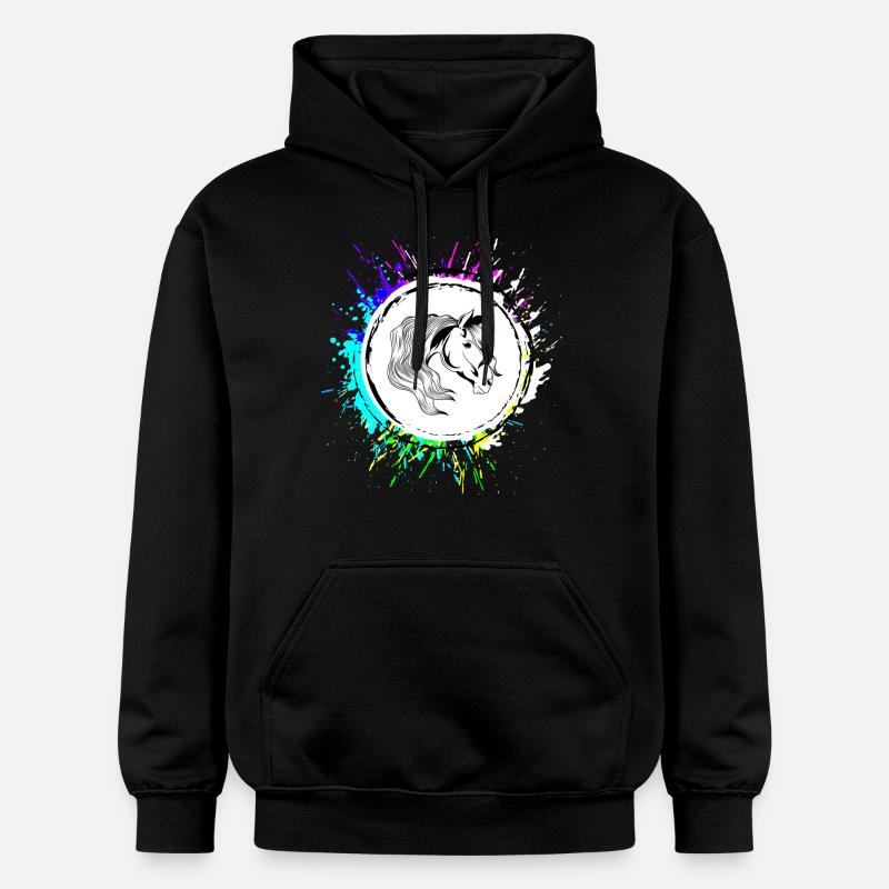 Tête de cheval - Sweat à capuche Softstyle® Gildan Unisexe - noir
