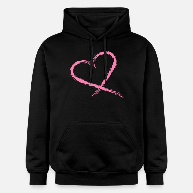 Coeur Rose - Sweat à capuche Softstyle® Gildan Unisexe - noir