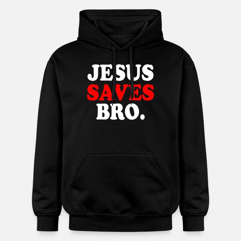 Jesus saves bro - Sweat à capuche Softstyle® Gildan Unisexe - noir