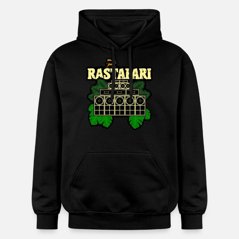 Système audio rastafari - Sweat à capuche Softstyle® Gildan Unisexe - noir