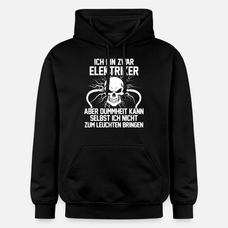 Elektriker - Dummheit - Gildan Unisex Softstyle® Midweight Hoodie - Schwarz