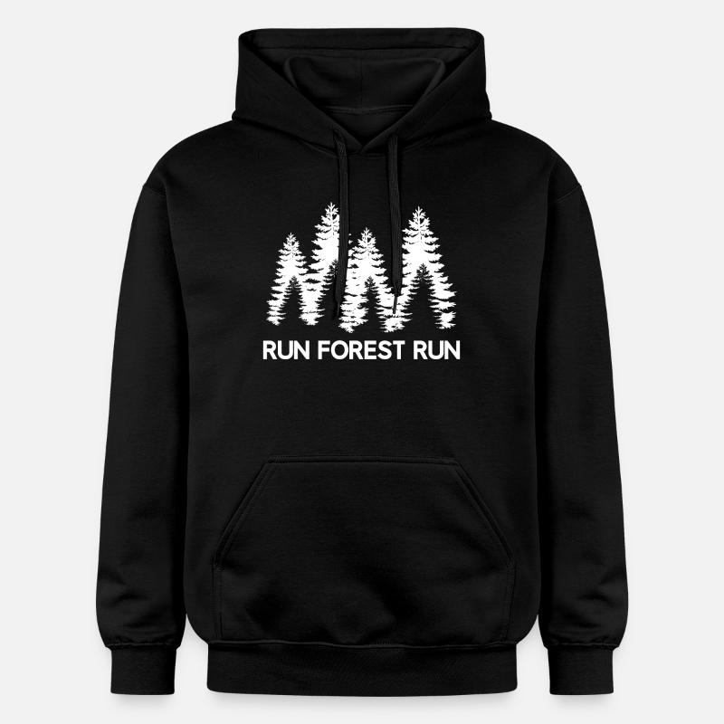 Run Forest Run - Gildan Unisex Softstyle® Midweight Hoodie - Schwarz