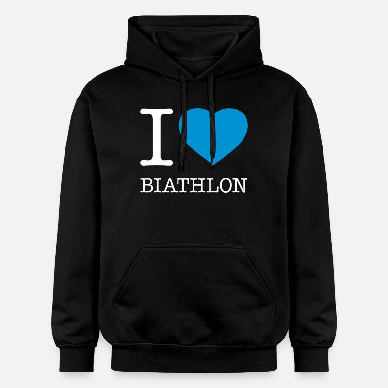 J’ADORE LE BIATHLON - Sweat à capuche Softstyle® Gildan Unisexe - noir