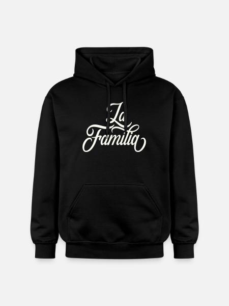 La Family Lettering - Gildan Unisex Softstyle® Midweight Hoodie - black
