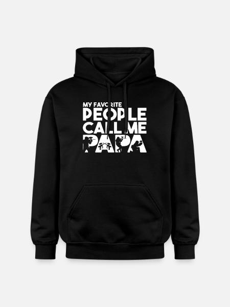 Favorite People Call Me Papa Paintball Dad - Gildan Unisex Softstyle® Midweight Hoodie - black