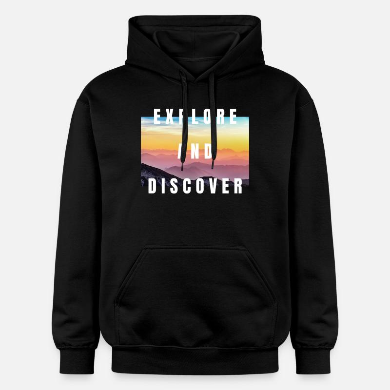 Explore And Discover - Sweat à capuche Softstyle® Gildan Unisexe - noir