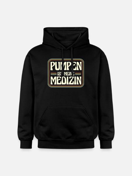 Pumpen is meine Medizin - Gildan Unisex Softstyle® Midweight Hoodie - Schwarz