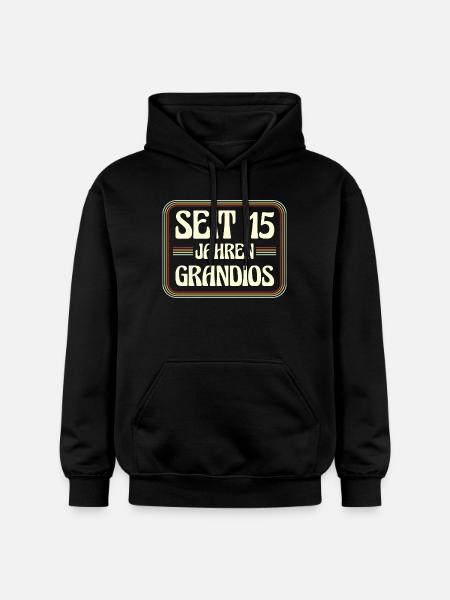 15 ans Anniversaire 15 - Sweat à capuche Softstyle® Gildan Unisexe - noir
