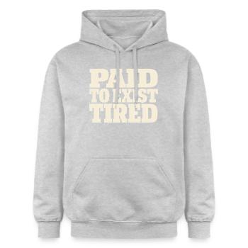 Ausgebrannter Millennial, Müder Erwachsener, - Gildan Unisex Softstyle® Midweight Hoodie - Hellgrau meliert - Vorne - Liana (172cm) & Jaron (178cm)