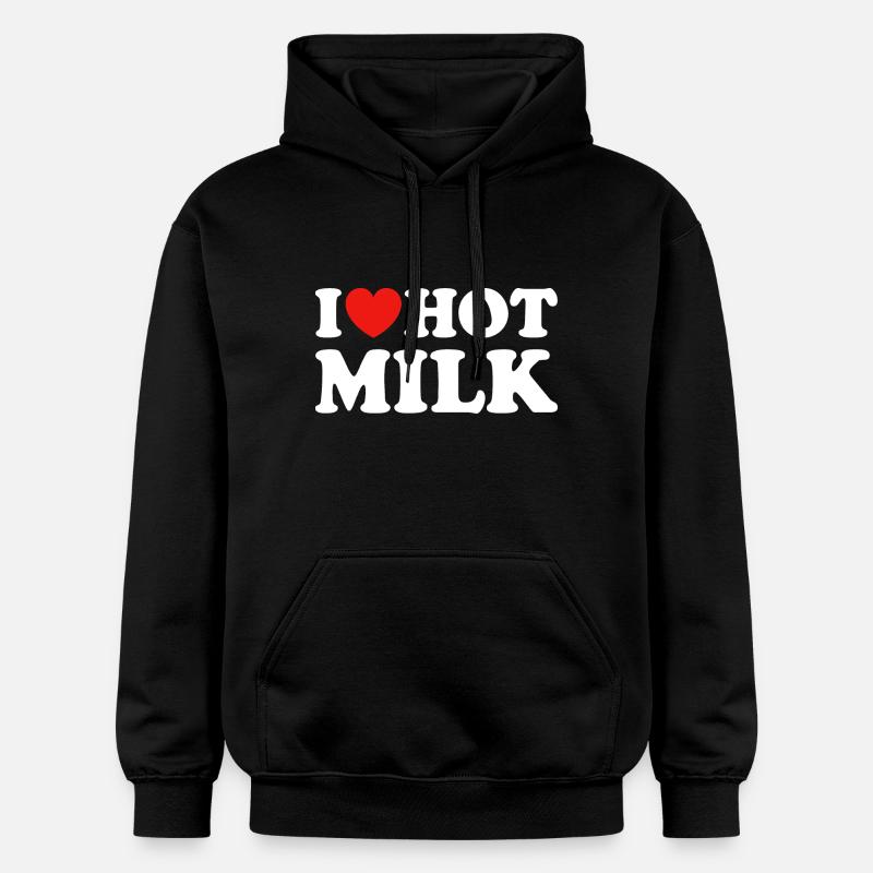 J’adore le lait chaud - Sweat à capuche Softstyle® Gildan Unisexe - noir