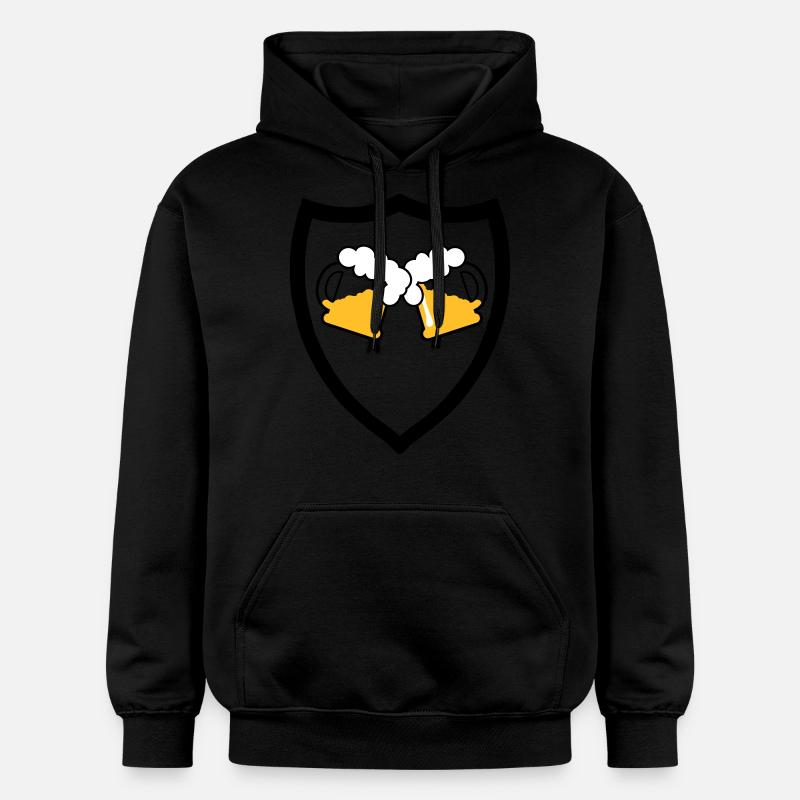 Bier Emblem 3c - Gildan Unisex Softstyle® Midweight Hoodie - Schwarz