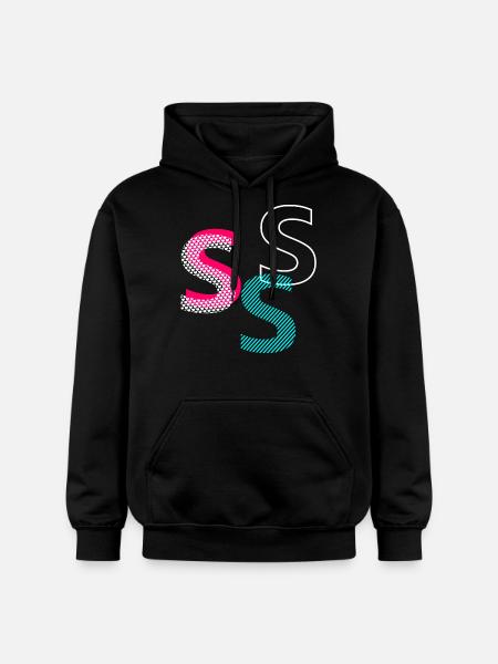 S Initiale - Sweat à capuche Softstyle® Gildan Unisexe - noir