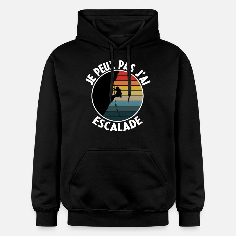 j'peux pas j'ai escalade - Sweat à capuche Softstyle® Gildan Unisexe - noir