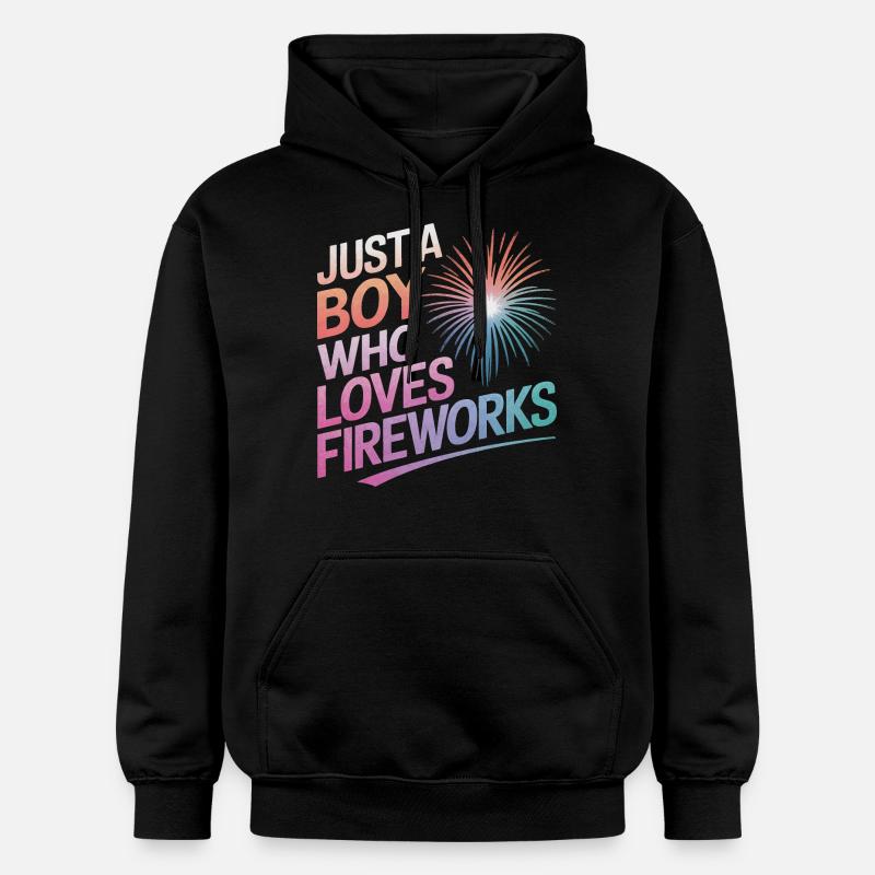 Pyrotechnie Feux d’artifice Pyrotechnie - Sweat à capuche Softstyle® Gildan Unisexe - noir