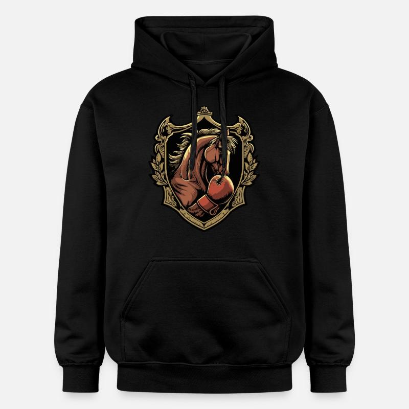 Cheval Boxer MMA Logo - Sweat à capuche Softstyle® Gildan Unisexe - noir