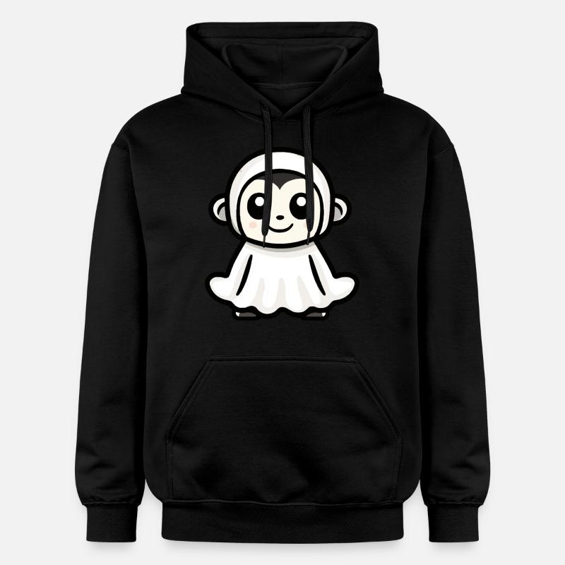 Affe Halloween Comic Geist - Gildan Unisex Softstyle® Midweight Hoodie - Schwarz