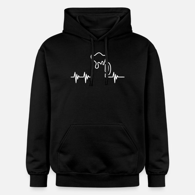 Bière heartbeat blanc - Sweat à capuche Softstyle® Gildan Unisexe - noir