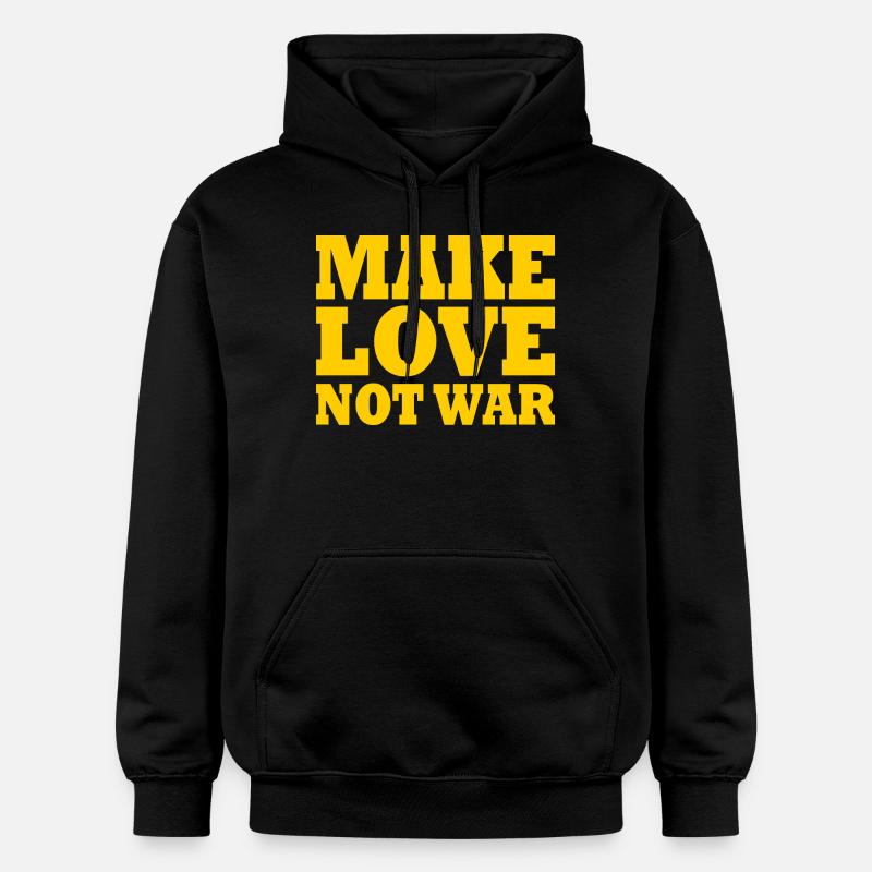 Make love not war - Sweat à capuche Softstyle® Gildan Unisexe - noir