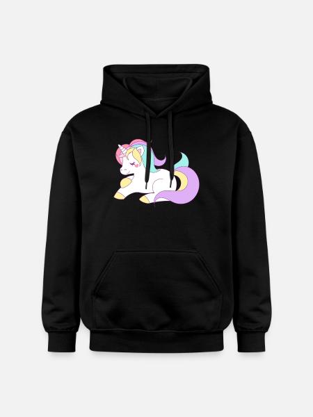 Einhorn - Gildan Unisex Softstyle® Midweight Hoodie - Schwarz