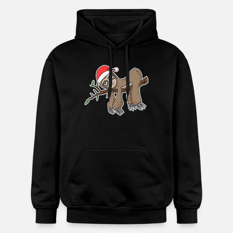 Noël paresseux - Sweat à capuche Softstyle® Gildan Unisexe - noir